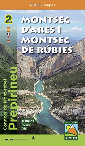 Montsec d’Ares i Montsec de Rúbies. Carpeta con los 2 mapas. 1:20.000. Piolet.: Prepirineu. Escala 1:20.000 (SIN COLECCION)