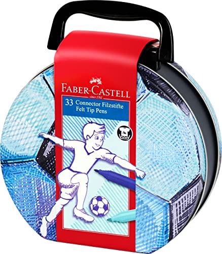 Faber-Castell 155538 Connector - Estuche de 33 rotuladores (estuche de metal en formato maletín)