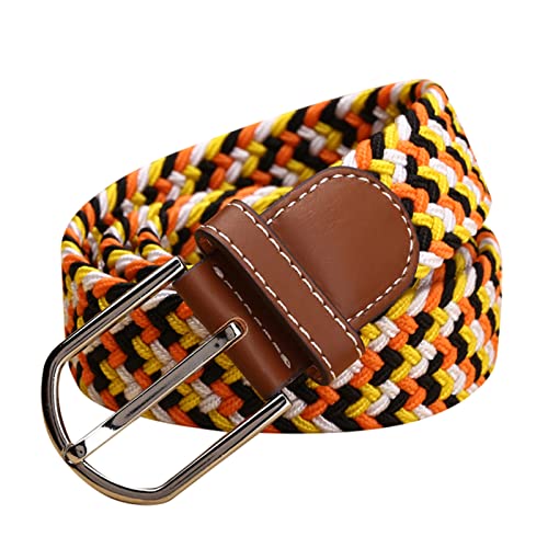 Beokeuioe Cinturón trenzado para hombre y mujer, cinturón elástico, ancho de 3,3 cm, unisex, c, M