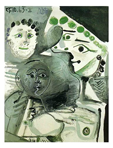 Familia de Picasso Pintura Modernista Cubista Cuadros Decoracion Salon, Lienzos Cuadros Decoracion Dormitorios Hogar Decoración de Pared Cuadro y láminas(30x39cm 12
