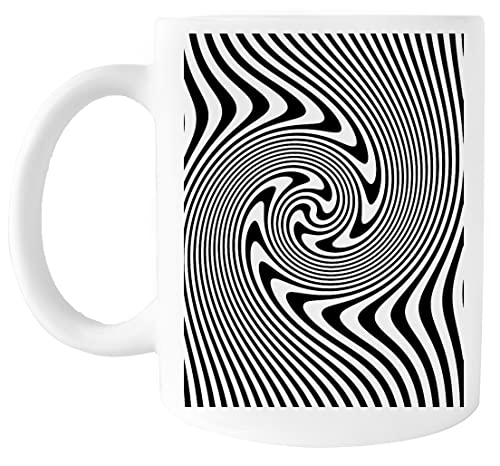 Op Art Con Rayas Torcidas Taza De Cerámica Taza Ecológica