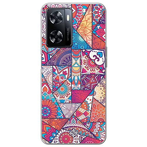 Movilshop Funda para [OPPO A57s ] Dibujo Auténtico [ Mosaico Vidriera Mandala ] de Silicona Flexible Transparente Carcasa Case Cover Gel para Smartphone.