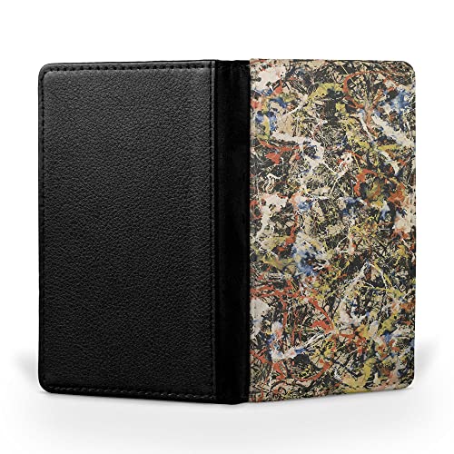 Jackson Pollock - Convergence Art Paint FLIP Billetera de viaje pasaporte ID titular ITINERARIO Organizador cubierta, variado