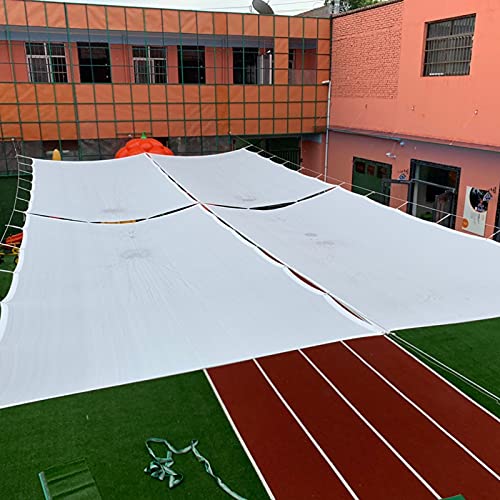 Blanco Telas para Toldos Resistente UV Malla Sombreadora, Viento Resistente, Vela De Sombra 1x3m, 2x3m, 2x6m, 3x5m, 3x7m, 3x10m, 4x6m, 4x8m, 6x6m, con Ojales Red De Sombra