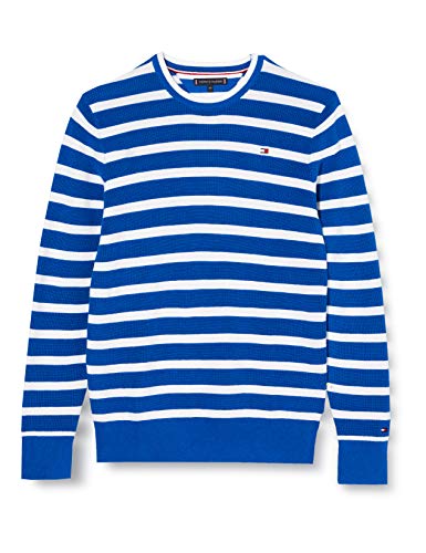 Tommy Hilfiger Nautical Stripe Sweater Sudadera, Lapis Lazuli 431-880, Talla Única (Talla del Fabricante: 74) para Niños