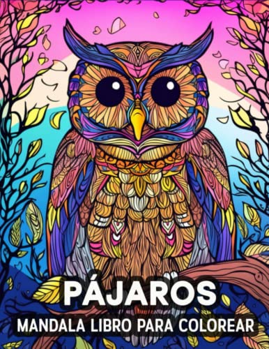 Pájaros Mandala Libro para Colorear: 60 Bonitos Dibujos para Colorear, un gran Libro para Colorear de Pájaros para Adolescentes y Adultos