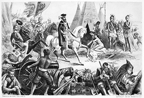 Posterazzi Hernando De Soto N(C1500-1542) Litografía de explorador español en América 1893 After The Painting por William Henry Powell (1823-1879)