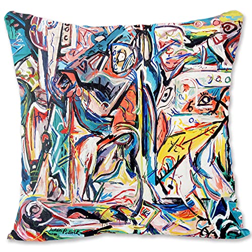 Funda de almohada decorativa protectora de arte abstracto - Pollock - Convergence B-Circumcision B
