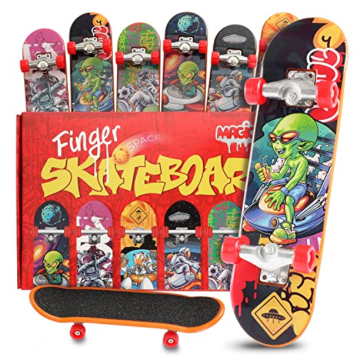 Magicat Skates para Dedos edición Espacio I 6 Elegantes Mini patinetes para niños y niñas I Patineta de Juguete para Fiestas I Fingerboard - Regalos de monopatines para Adolescentes