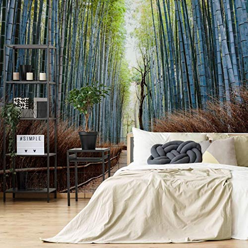 Papel pintado fotográfico Colombo – La cueva de bambú en Japón natural de fieltro, árbol de pared de camino asiático de bambú – Wall-Art – 48