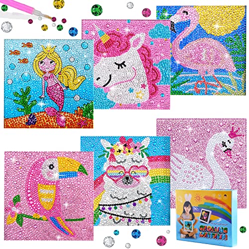 5d Diamond Painting Niños Kit Completo Diy 6 Piezas Animales Pintura Diamante Infantil Personalizado Art Dibujo Cuadros Diamantes Pintar Diamantes Manualidades Para Decoración De La Pared Del Hogar