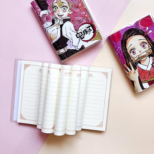 JIUXIAO Cuaderno para planificador Agenda cuaderno de bocetos Estudiante Papelería Anime Periféricos Manual de goma suave Libro Amarillo Claro A3