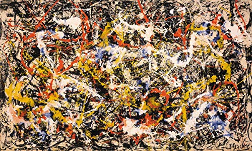 Berkin Arts Jackson Pollock Giclee Imprimir en Lienzo-Pinturas Famosas Arte Fino Póster-Reproducción Decoración de Pared(Convergencia) Tamaño Grande 80cm x 47.8cm