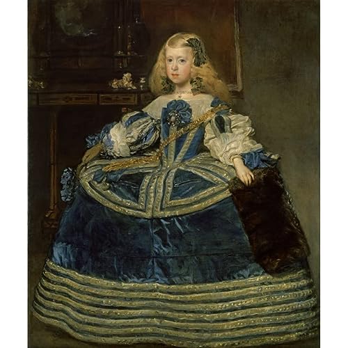 Lamina para enmarcar calidad museo, Infanta Margarita, Diego Velázquez - Square 80 x 80 cm, MUSEUM QUALITY FRAMING SHEET
