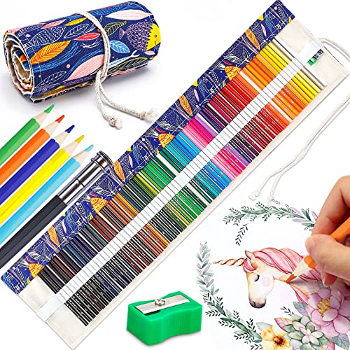 Tonsooze 72 lápices de colores Lápices de Acuarela Solubles en Agua Juego Lapices de Dibujo Artículos de Arte con Lápices de Colores Sacapuntas ​Extensor ​para Adultos ​Niños Artist
