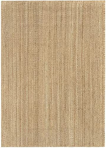 HAMID - Alfombra de Yute Granada 100% Fibra de Yute Natural, Alfombra Suave, Tejida a Mano, Alfombra de Salón, Comedor, Dormitorio, Pasillos, Entrada, Color Natural (230x160cm)