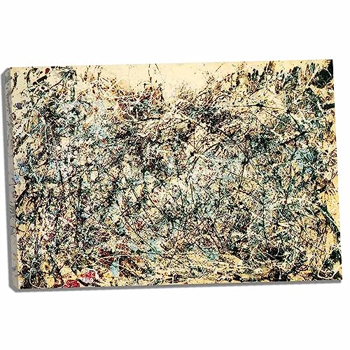 ZYKAA Jackson Pollock cuadros-Lienzos Decorativos Murales Laminas Decor Pared Posters Para Cuadros Decoracion Salon Modernos Pinturas Acrilicas(35x52cm 14