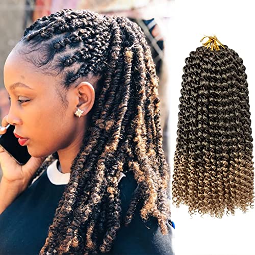 7 paquetes Passion Twist Hair 36cm de pelo de ganchillo con ondas de agua de Passion Twists para mujeres negras niñas ShowJarlly 14 pulgadas extensiones de pelo sintetico para trenzas(14
