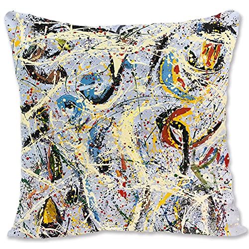 Funda de almohada decorativa para lanzar arte abstracto - Pollock - Convergence B-Galaxy B
