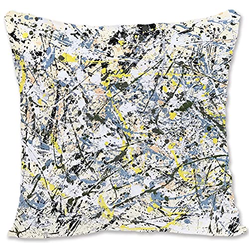 Funda de almohada decorativa para lanzar arte abstracto - Pollock - Convergence B-Number B