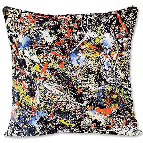Funda de almohada decorativa protectora de arte abstracto - Pollock - Convergence B-Convergence B