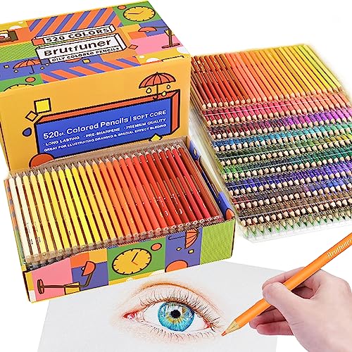 520 Lápices de Colores, Lápices de Dibujo Profesionales, Lápices de Grasa de Núcleo Suave Para Artistas, Adultos, Niños, Lápices de Colores Para Dibujar Para Colorear Para Adultos
