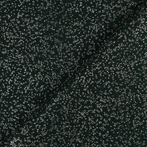 Mondo Tessuti - Paño Lenci Glitterato de plata de fieltro de 1 mm con purpurina, tamaño 50 x 90 cm y 30 x 45 cm (±2 cm) (30 x 45 cm), color verde inglés