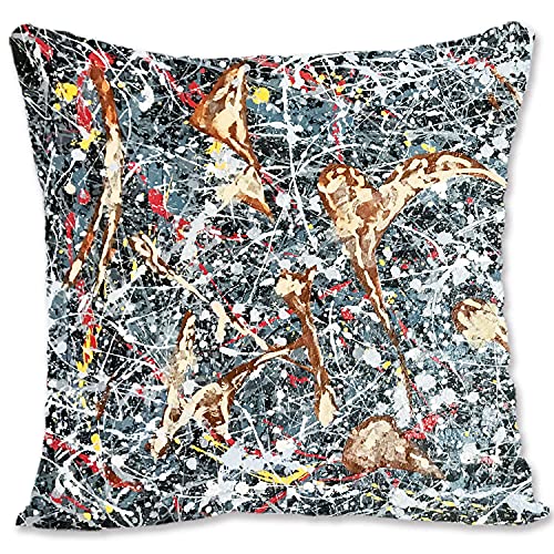 Funda de almohada decorativa protectora de arte abstracto - Pollock - Convergence B-Out of the Web B