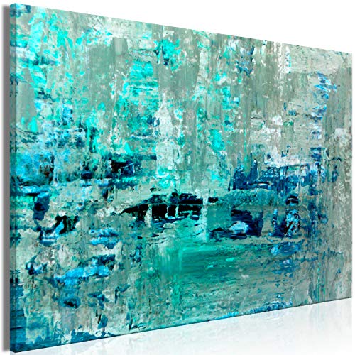 murando Cuadro en Lienzo Abstracto 90x60 cm 1 parte Impresión en Material Tejido no Tejido Impresión Artística Imagen Gráfica Decoracion de Pared Azul Turquesa a-B-0092-b-a