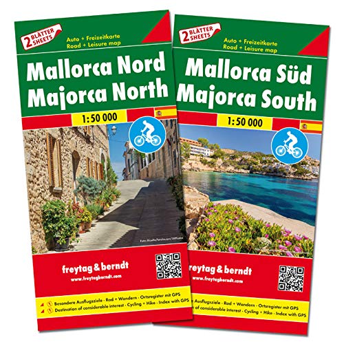 Mallorca norte y sur. 2 mapas. Escala 1:50.000. Freytag & Berndt.: Set wegenkaarten 1:150 000: AK 0531 (Auto karte)