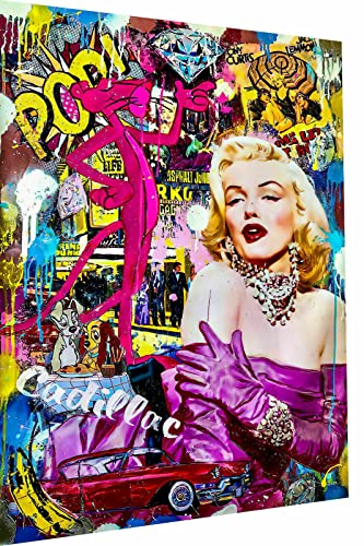 Magic Canvas Art Pop Art Marilyn Monroe - Lienzo decorativo (1 pieza, 60 x 60 cm), diseño de Marilyn Monroe