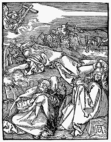 Agony In The Garden. /Nwoodcut C1509 by Albrecht D�RER. Artistica di Stampa (60,96 x 91,44 cm)