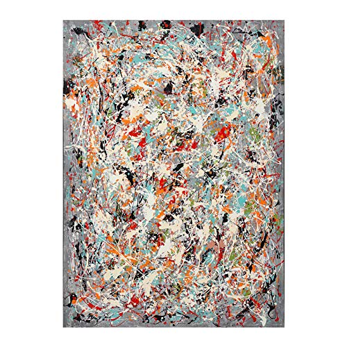ZIORO Cuadro En Lienzo Colorido Jackson Pollock Masterpiece Abstract Oil Pintura Prinr Canvas Posters Wall Art Cuadros For Corridor Home Decor 45x65cm