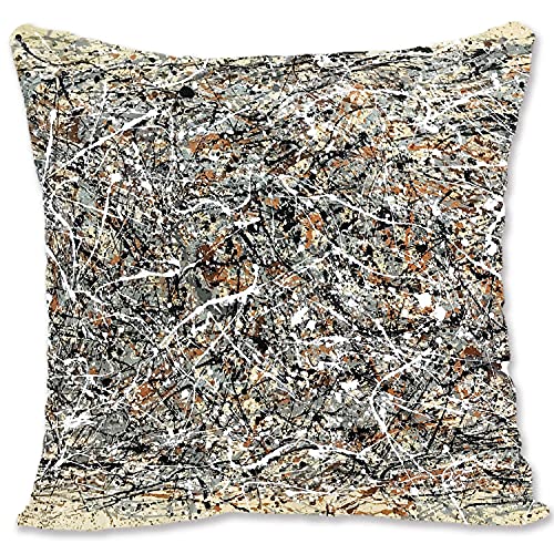 Funda de almohada decorativa protectora de arte abstracto - Pollock - Convergence B-One Number B