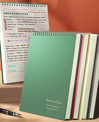 JIUXIAO Cuadernos A5/B5, 80 hojas de papel de escritura para oficina escolar, planificador a cuadros, agenda Flipbook-amarillo claro
