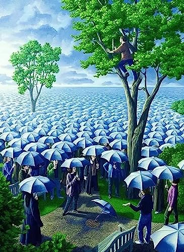 OQOPO Póster de Rob Gonsalves con diseño de surrealismo mágico, pintura en lienzo, arte moderno para pared, impresión de Rob Gonsalves, cuadro abstracto para decoración de sala de estar, 50 x 70 cm,