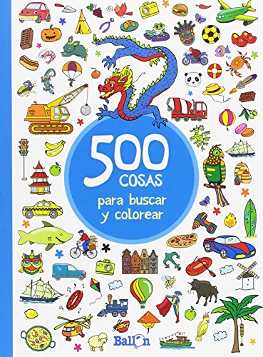 500 cosas para buscar y colorear-Azul