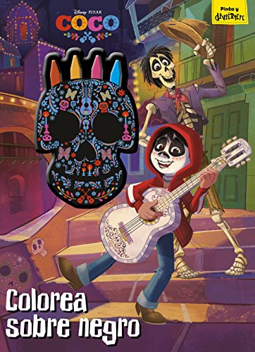 Coco. Colorea sobre negro: Libro para colorear con ceras (Disney. Coco)