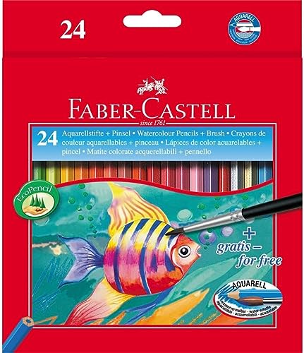 Lapices de colores faber-castell acuarelables c/ 24 surtidos