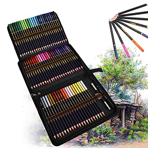 72 Lapices de Colores de Dibujo con Base de Óleo, Incluye Lápiz Color Carne para Colorear y Hacer Bocetos, Lapices Colores Profesionales para Artistas, Principiantes, Adultos y Niños