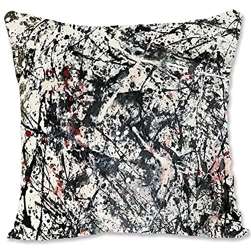 Funda de almohada decorativa protectora de arte abstracto - Pollock - Convergence B-Enchanted Forest B