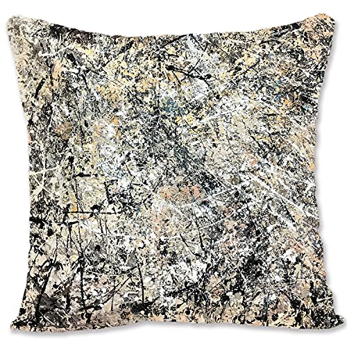 Funda de almohada decorativa protectora de arte abstracto - Pollock - Convergence B número uno lavanda niebla B