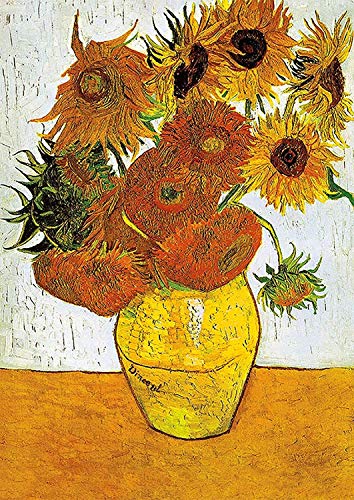 Puzzle 1000 Piezas, Girasoles de Vincent Van Gogh, 70 x 50 cm, Puzzle de 1000 Piezas para Adultos, Juguete Educativo Puzzle, Puzzles Van Gogh para Adultos y Niños