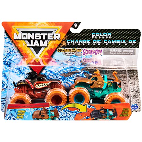 Monster Jam - Coches Monster Truck 1:64 - Pack De 2 Camiones Metálicos Auténticos A Escala 1:64 - Modelo Aleatorio - 6044943 - Juguetes Niños 3 Años +