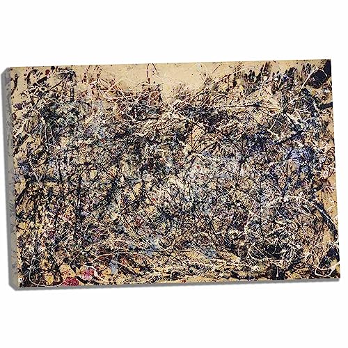 ZYKAA Jackson Pollock cuadros-Lienzos Decorativos Murales Laminas Decor Pared Posters Para Cuadros Decoracion Salon Modernos Pinturas Acrilicas(35x52cm 14