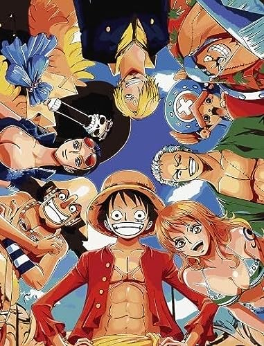 One Piece Pintura por Números para Adultos, Kit de Pintura al óleo de Lienzo DIY para Niños con Pinceles, Pigmento Acrílico, Pintura de Dibujo DIY, 40X50 CM