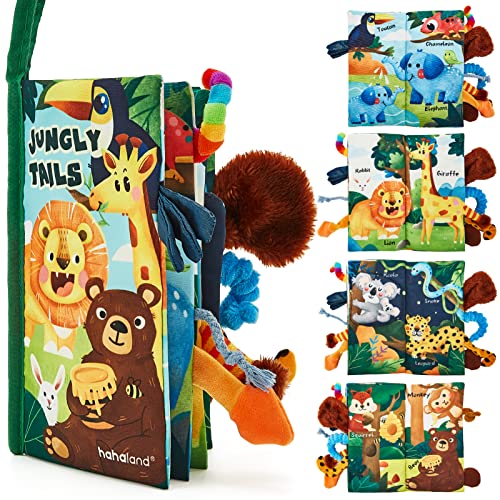 Libro Interactivo Bebe Juguetes Bebes 0 3 6 12 Meses, Libro de Tela Blandos para Bebe Recien Nacido Niños, Animales Libro Sensorial Suave de Actividades Juguetes Aprendizaje y Educativo para Bebes