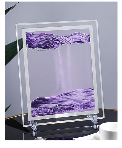 HY HAOYING ITTA,Imagen artística de arena en movimiento, movimiento líquido dinámico en 3D, cristal rectangular, marco de arena exótico que fluye, decoración de escritorio para el hogar y la oficina