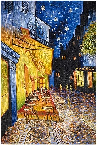 Aeadar Van Gogh Outdoor Cafe 5D Diamond Painting Diamond Painting Set de pintura de diamantes DIY para decoración de pared del hogar (30 x 40 cm)